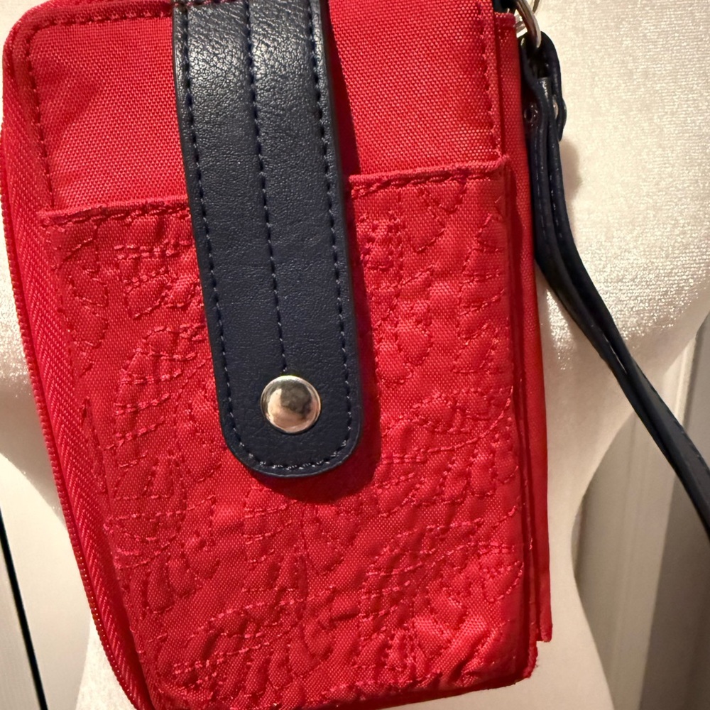 Red and Navy Women's Cross Body Bag